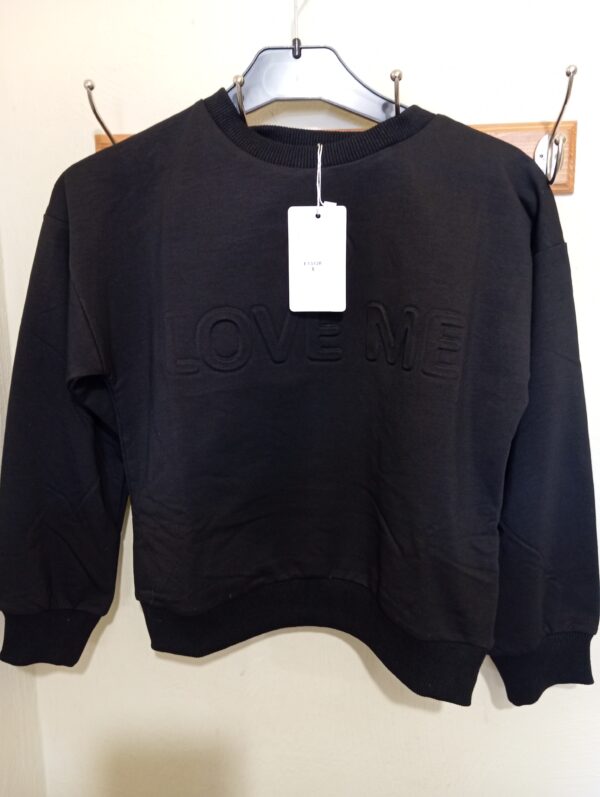sweat noir fille en coton de chez jacky et fille