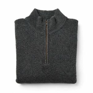 AH 2026 – Pull Camionneur col zippé ANTHRACITE / GRIS ou ROUILLE – Mailles COTTELEES et SERREES – Tailles 2 à 7